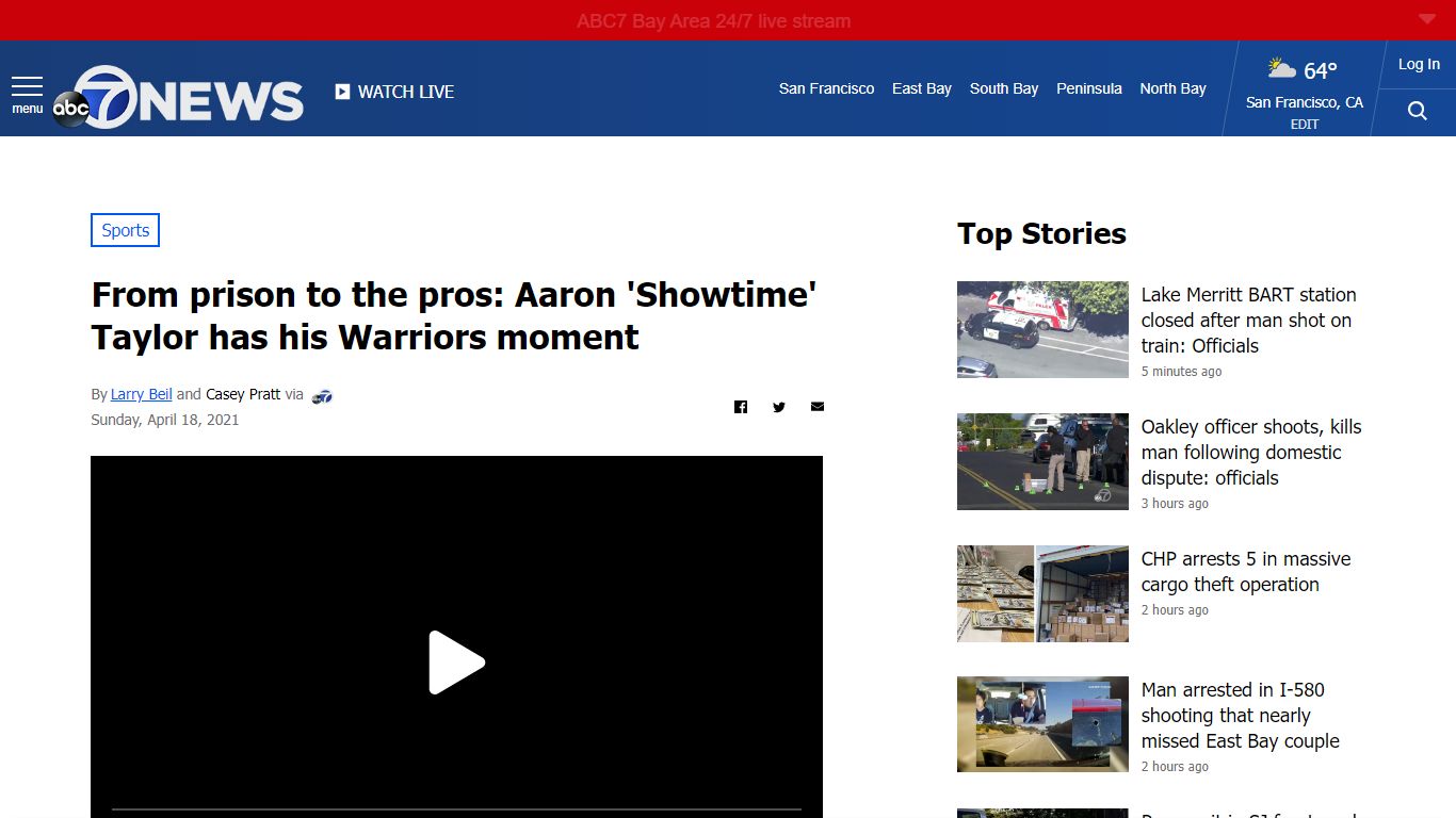 From prison to the pros: Aaron 'Showtime' Taylor has his Warriors ...